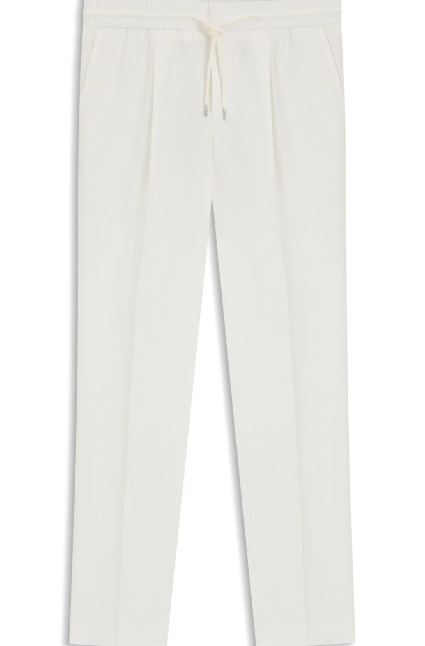Slim-Fit Hose aus Baumwolle mit Leinen