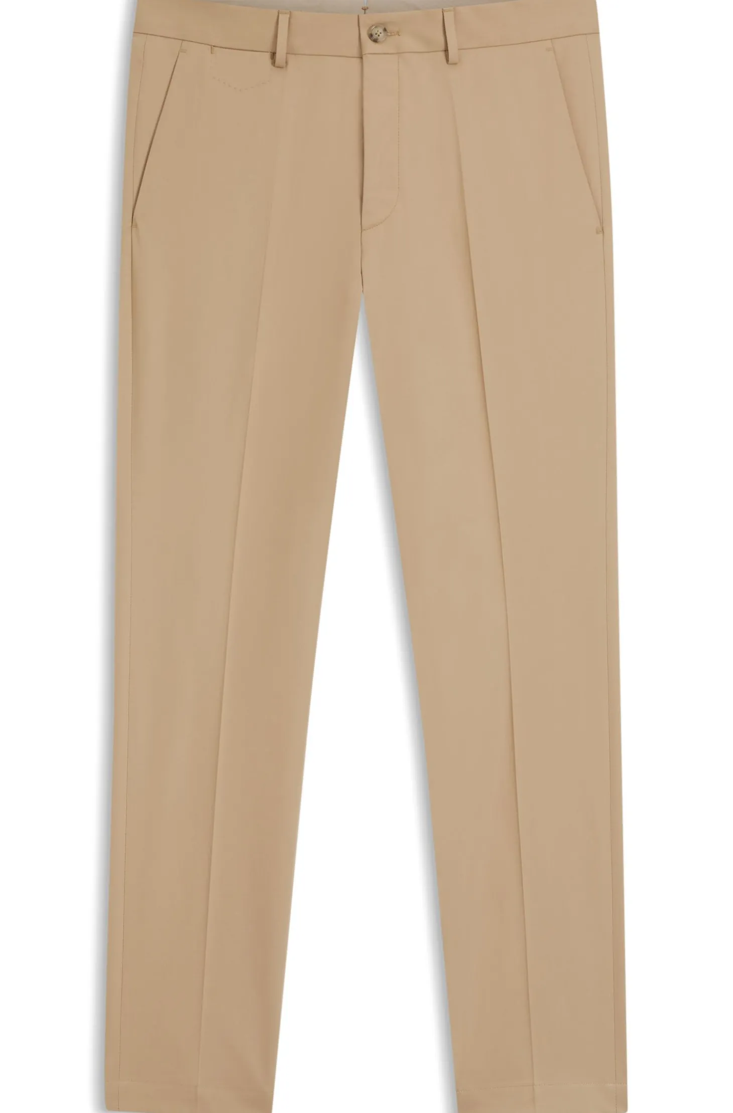 Slim-Fit Hose aus Baumwolle, Seide und Stretch