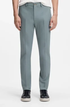 Slim-Fit Hose aus Baumwolle, Seide und Stretch