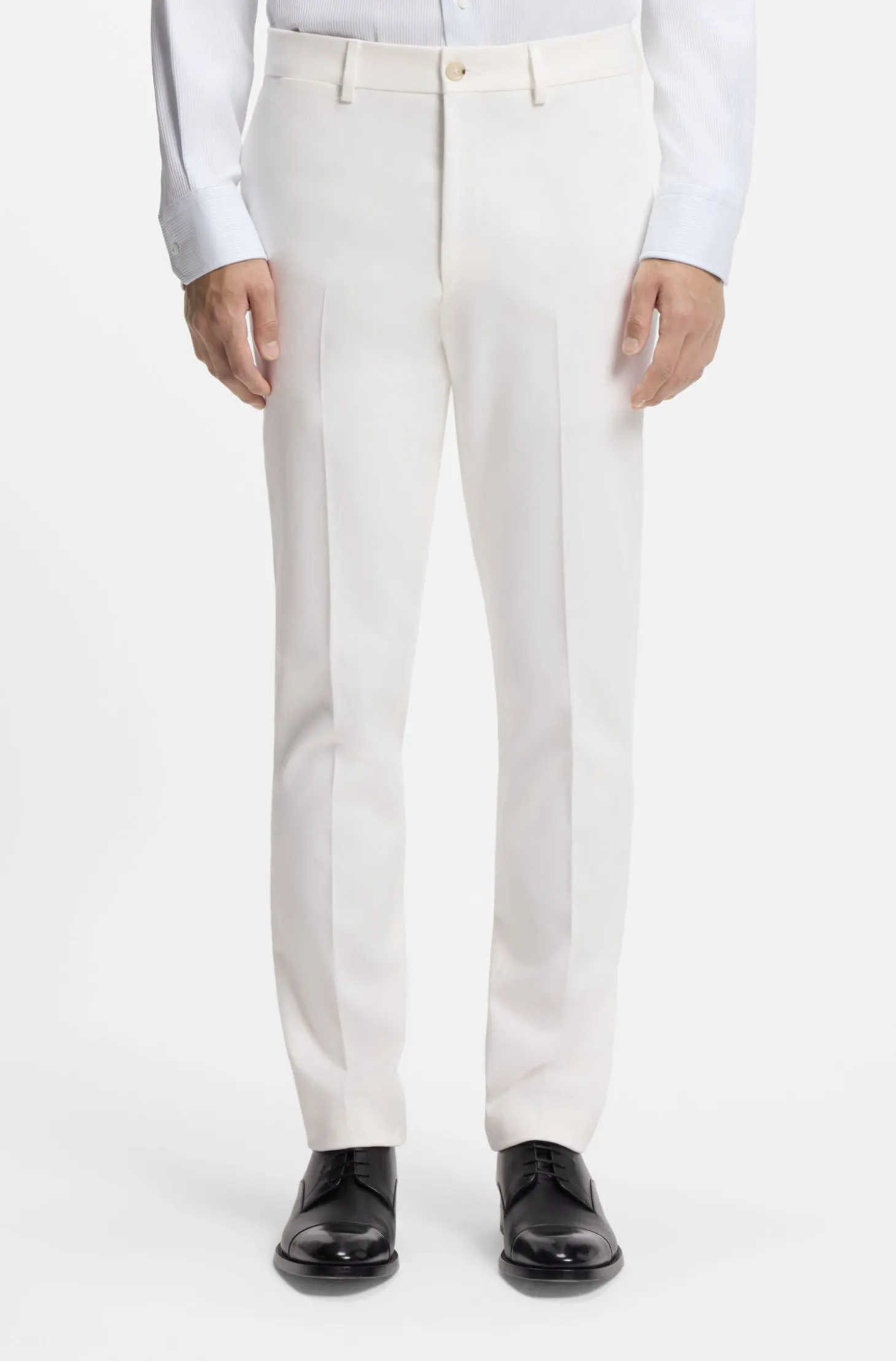 Slim-Fit Hose aus Baumwoll-Mix mit Kaschmir- und Elasthan-Anteil