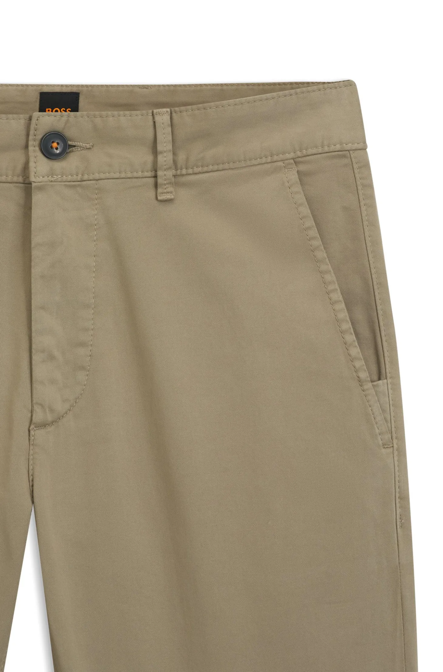 Slim-Fit Hose aus überfärbtem elastischem Satin