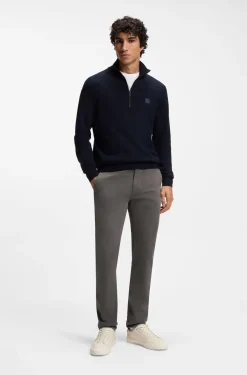 Slim-Fit Hose aus überfärbtem elastischem Satin
