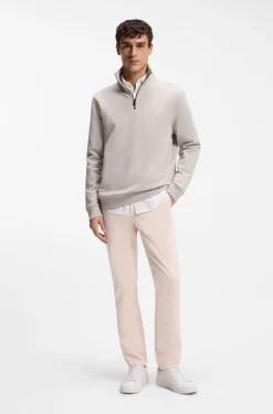 Slim-Fit Hose aus überfärbtem elastischem Satin