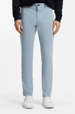 Slim-Fit Hose aus überfärbtem elastischem Satin