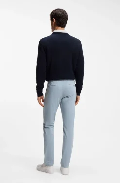 Slim-Fit Hose aus überfärbtem elastischem Satin
