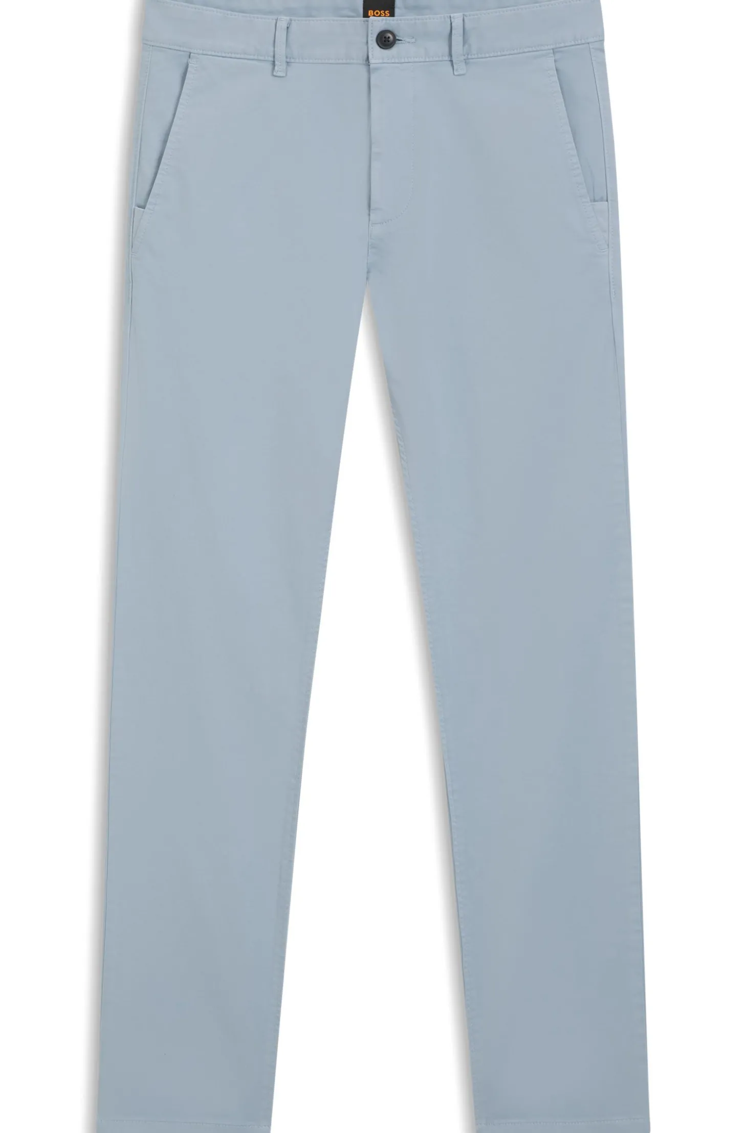 Slim-Fit Hose aus überfärbtem elastischem Satin