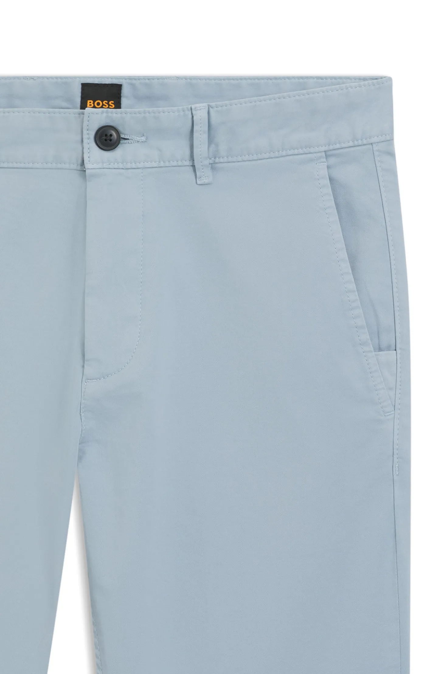 Slim-Fit Hose aus überfärbtem elastischem Satin
