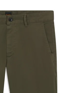 Slim-Fit Hose aus überfärbtem elastischem Satin