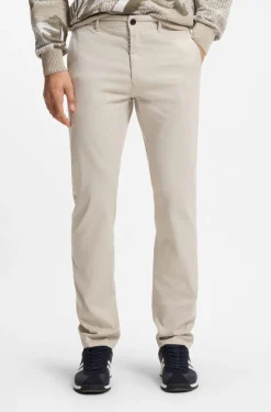 Slim-Fit Hose aus überfärbtem elastischem Satin