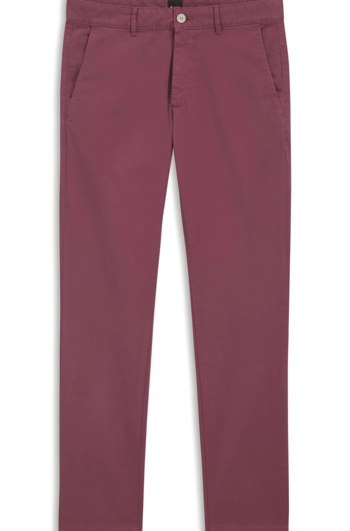 Slim-Fit Hose aus überfärbtem elastischem Satin