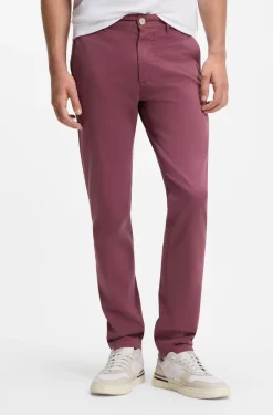 Slim-Fit Hose aus überfärbtem elastischem Satin
