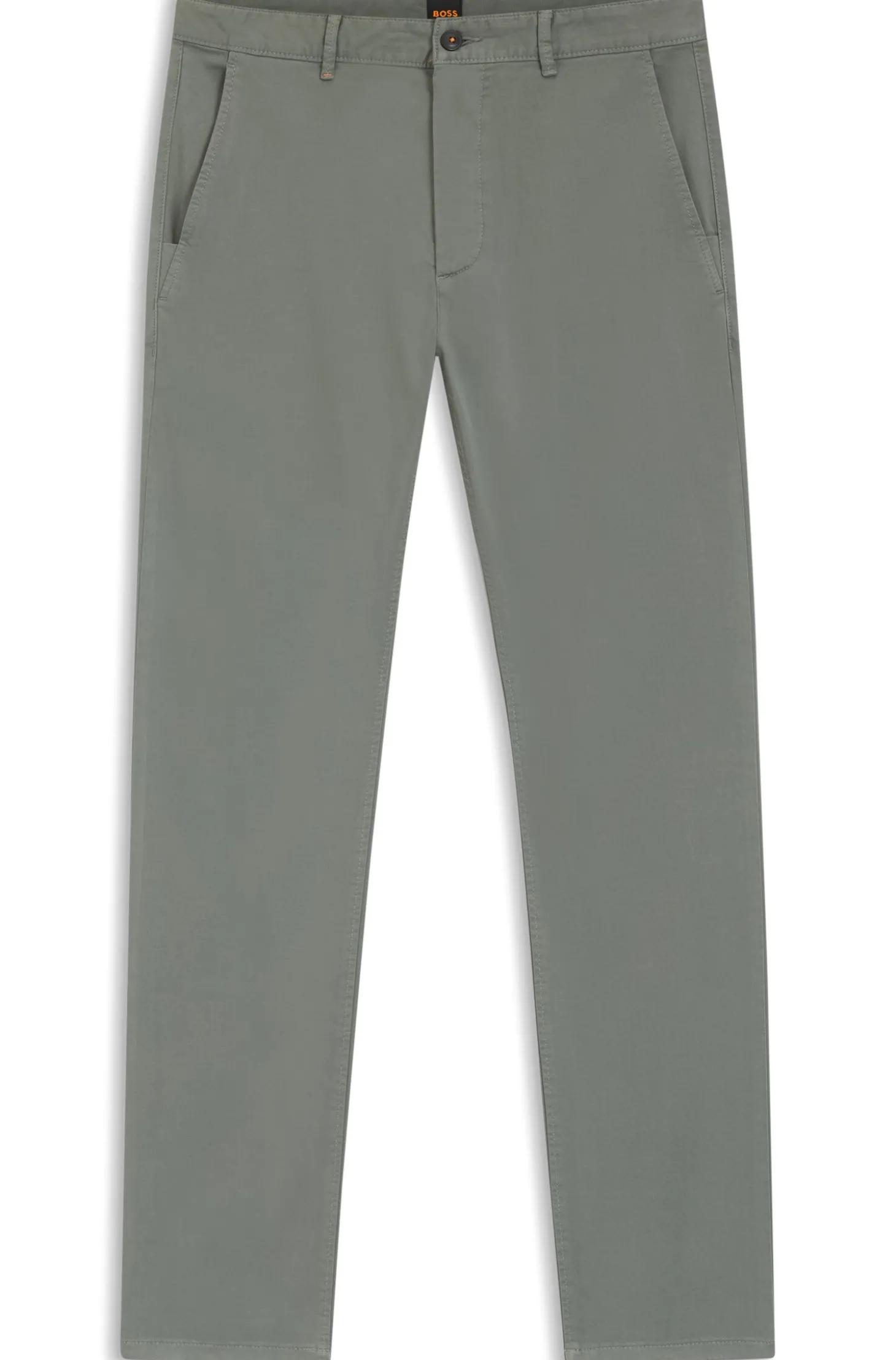Slim-Fit Hose aus überfärbtem elastischem Satin