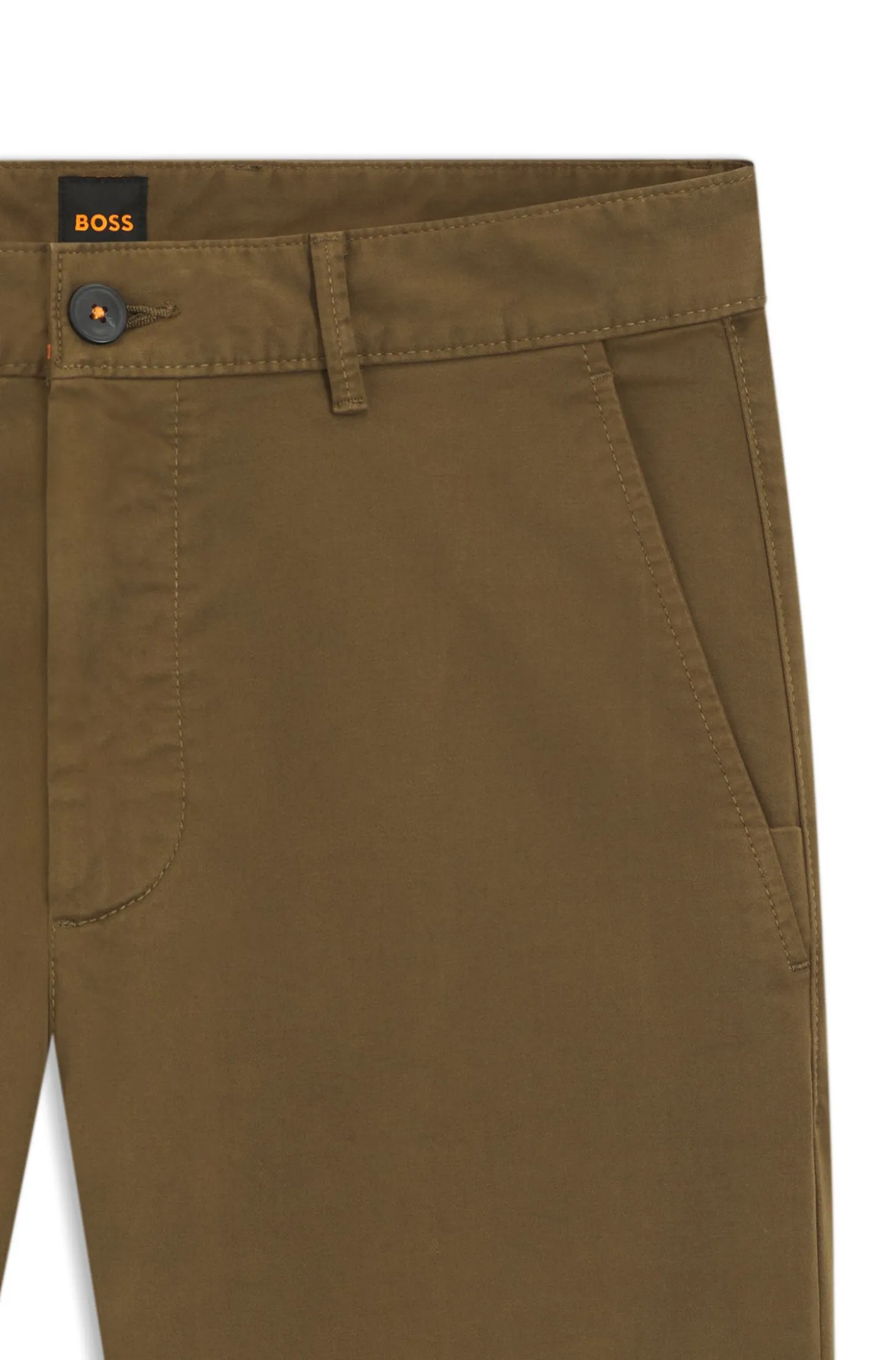 Slim-Fit Hose aus überfärbtem elastischem Satin