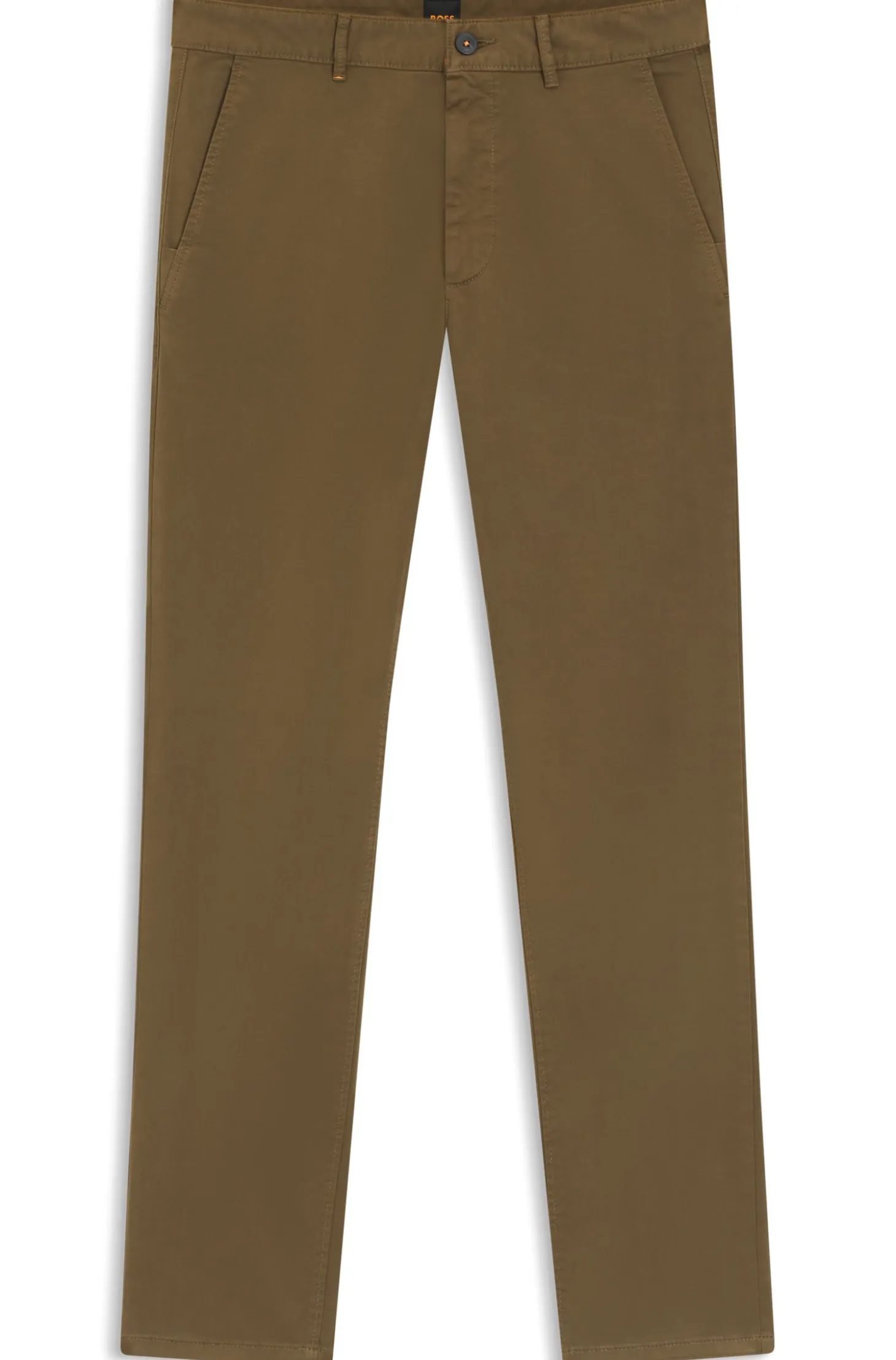 Slim-Fit Hose aus überfärbtem elastischem Satin