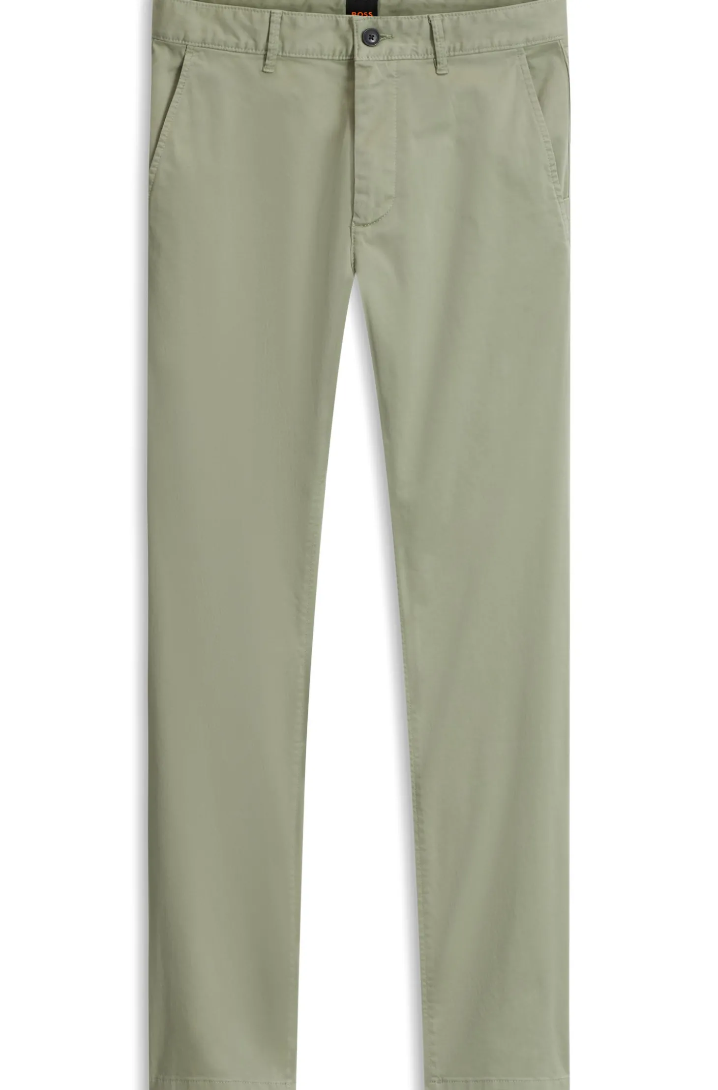 Slim-Fit Hose aus überfärbtem elastischem Satin