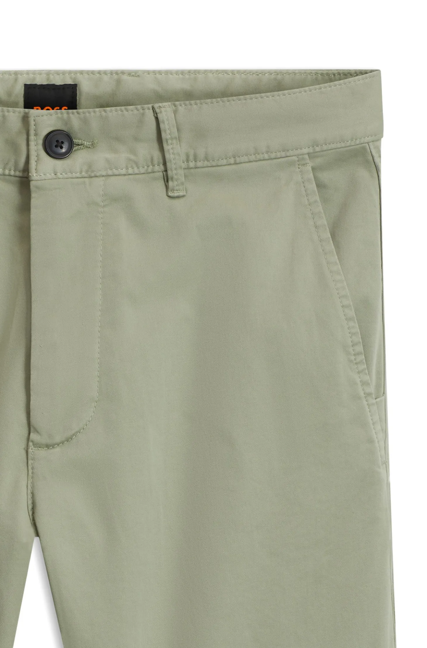Slim-Fit Hose aus überfärbtem elastischem Satin