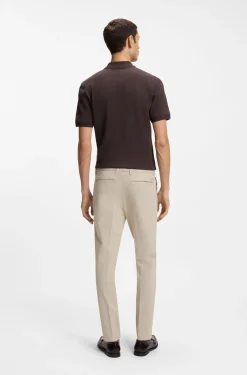 Slim-Fit Hose aus elastischer Baumwoll-Gabardine