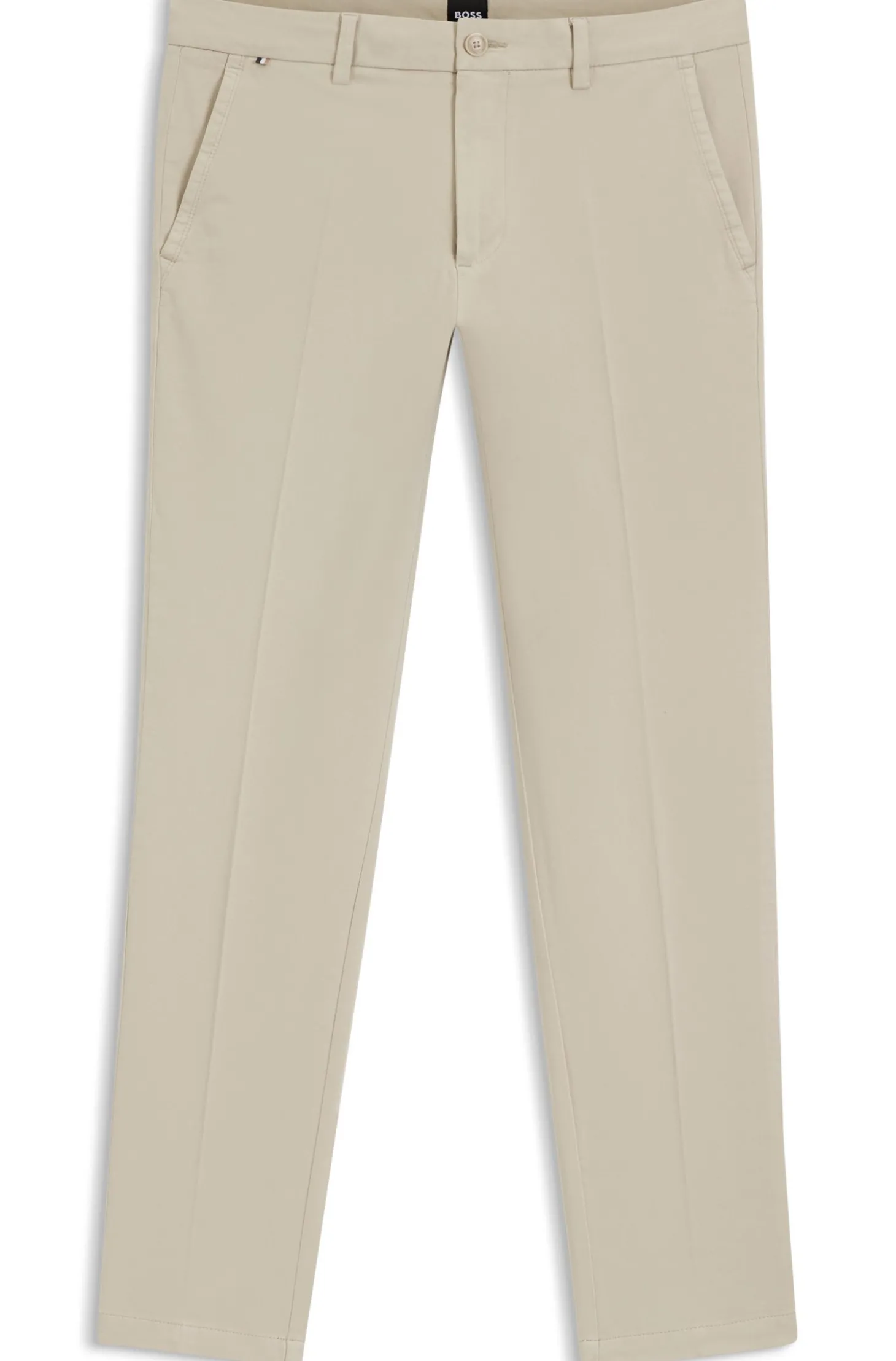 Slim-Fit Hose aus elastischer Baumwoll-Gabardine
