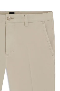 Slim-Fit Hose aus elastischer Baumwoll-Gabardine