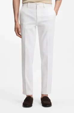 Slim-Fit Hose aus elastischer Baumwoll-Gabardine