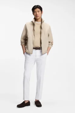 Slim-Fit Hose aus elastischer Baumwoll-Gabardine