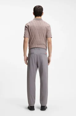Slim-Fit Hose aus elastischer Baumwoll-Gabardine