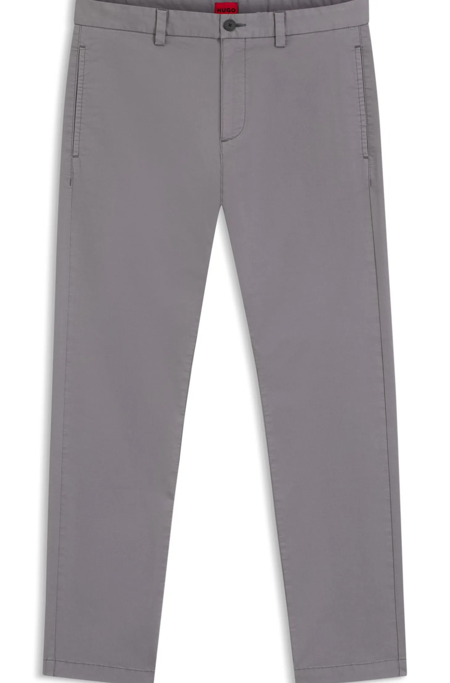 Slim-Fit Hose aus elastischer Baumwoll-Gabardine
