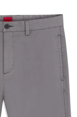 Slim-Fit Hose aus elastischer Baumwoll-Gabardine