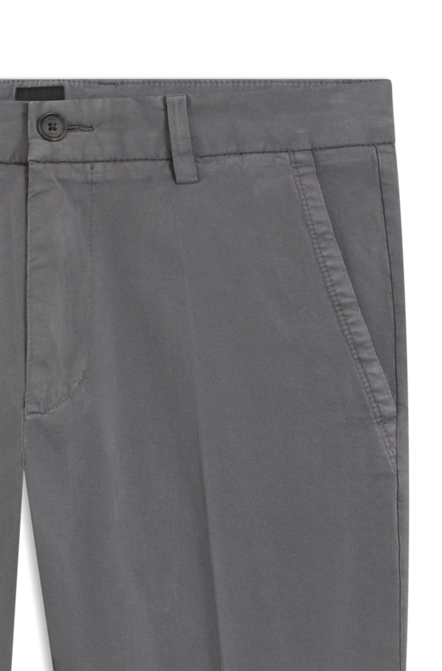 Slim-Fit Hose aus elastischer Baumwoll-Gabardine