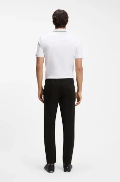 Slim-Fit Hose aus elastischer Baumwoll-Gabardine