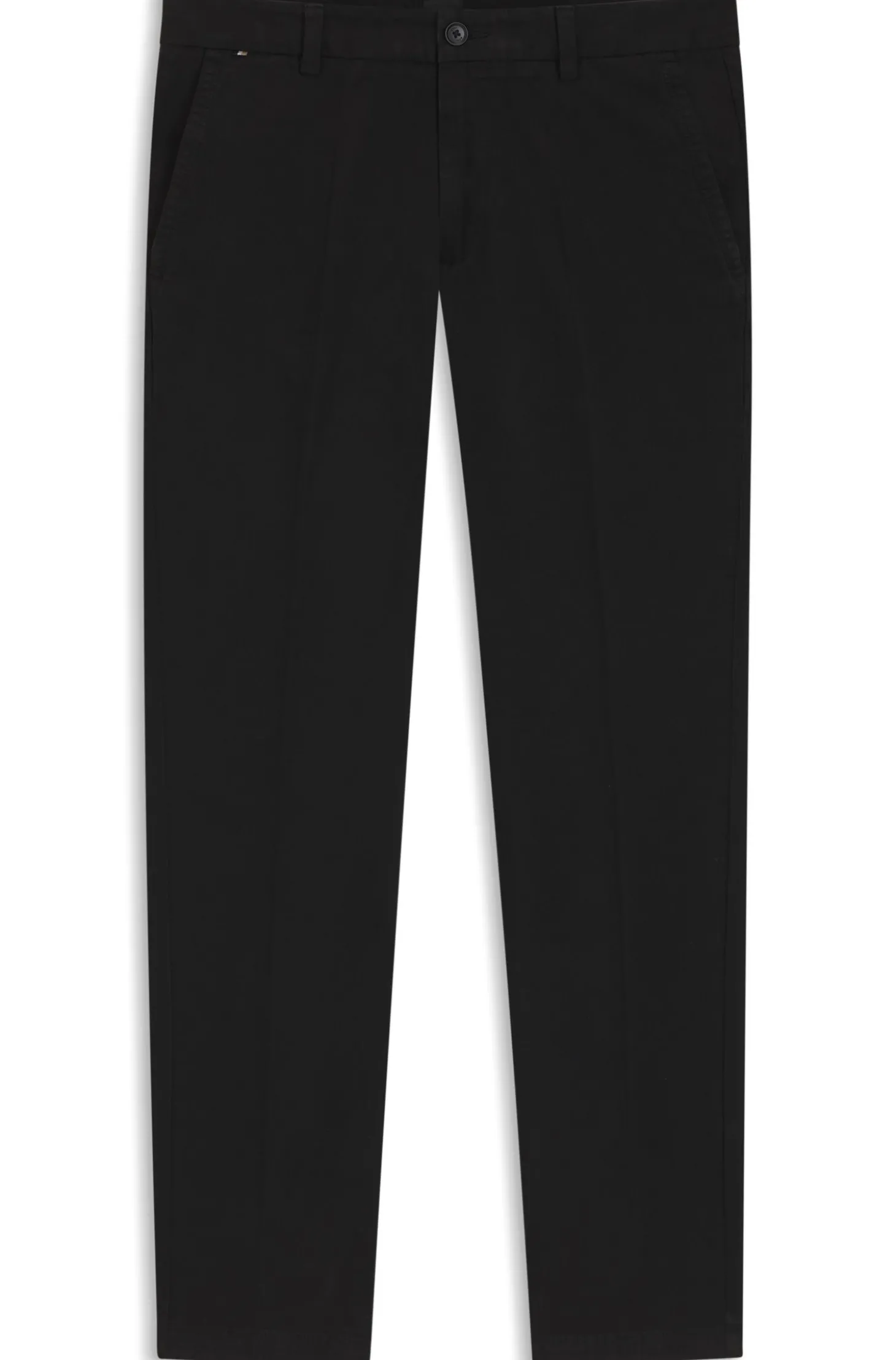 Slim-Fit Hose aus elastischer Baumwoll-Gabardine