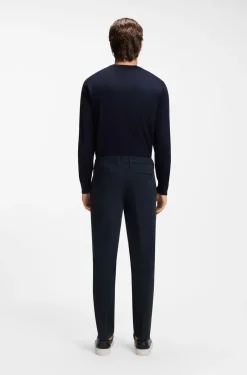 Slim-Fit Hose aus elastischer Baumwoll-Gabardine