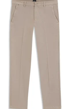 Slim-Fit Hose aus elastischer Baumwoll-Gabardine