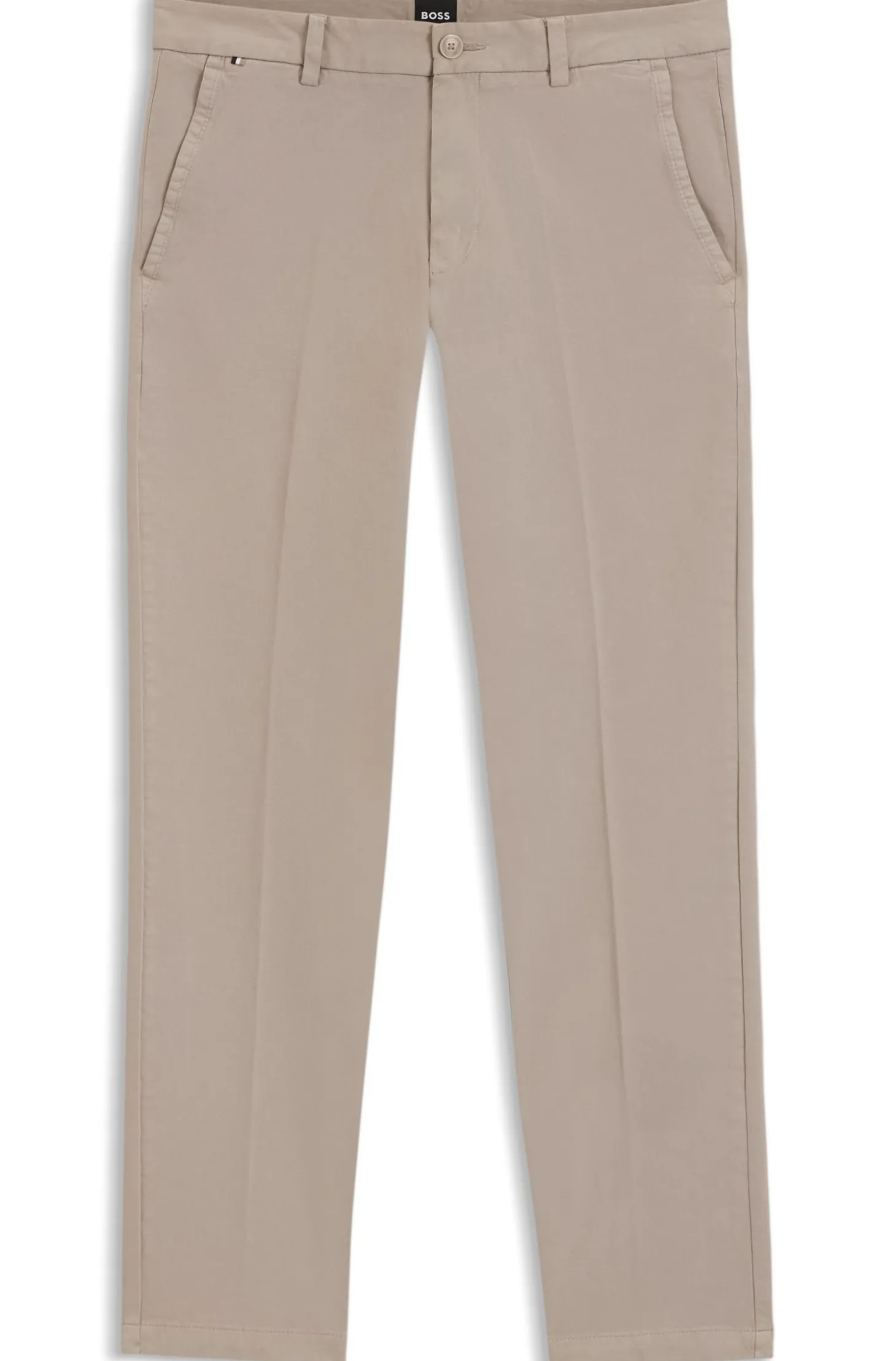 Slim-Fit Hose aus elastischer Baumwoll-Gabardine