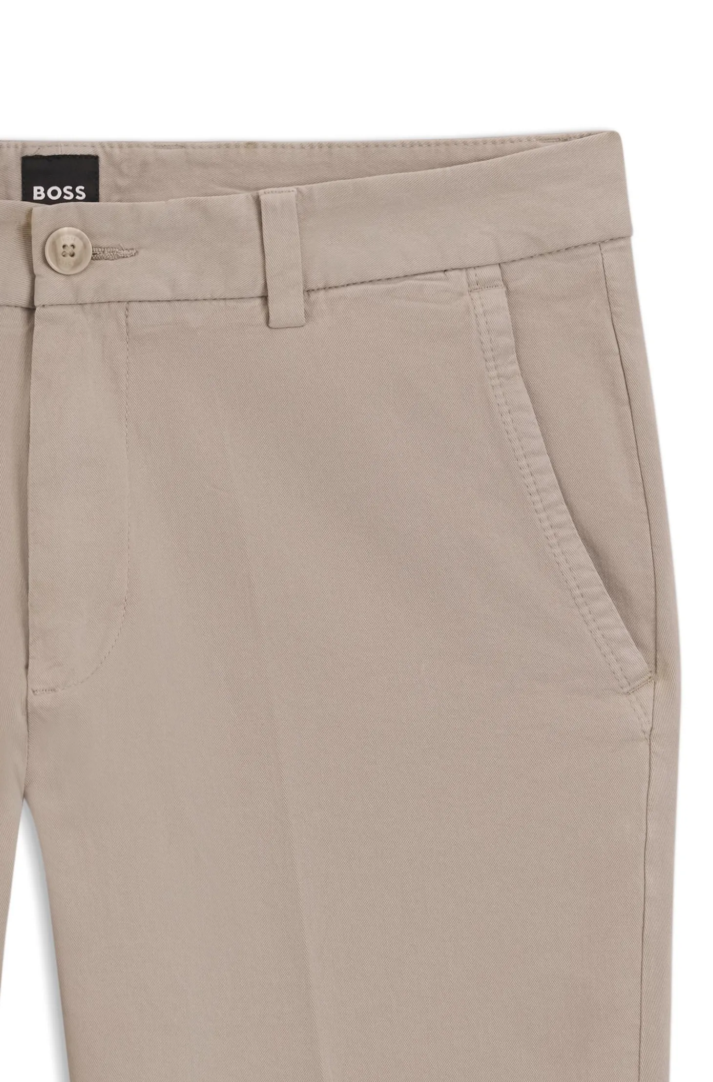 Slim-Fit Hose aus elastischer Baumwoll-Gabardine