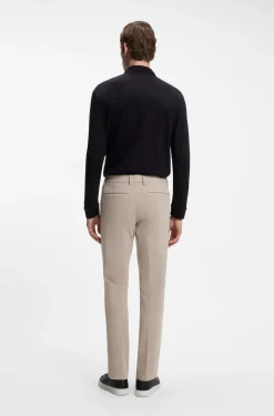 Slim-Fit Hose aus elastischer Baumwoll-Gabardine