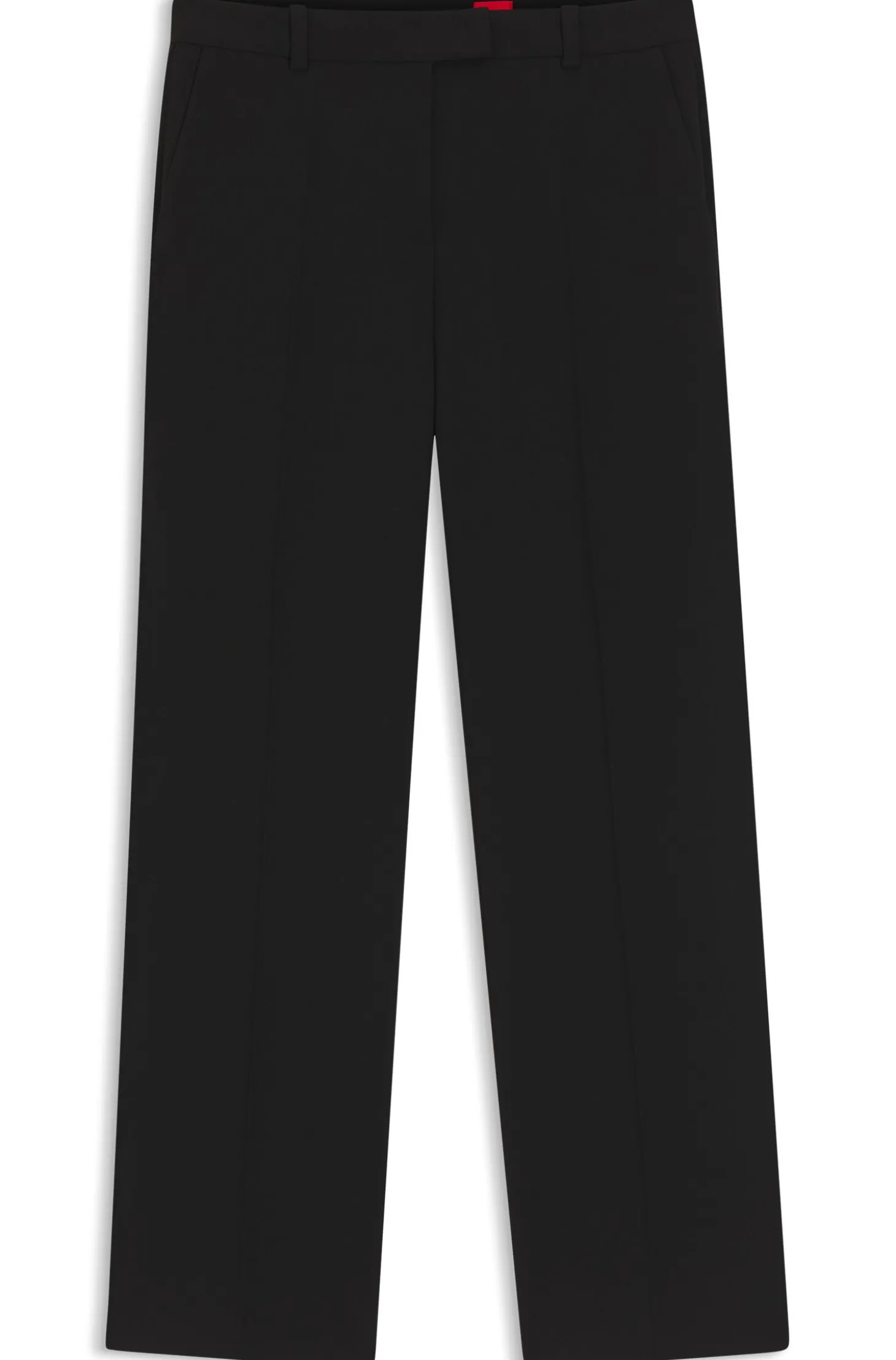 Slim-Fit Hose aus Krepp-Gewebe mit D-Ring-Detail