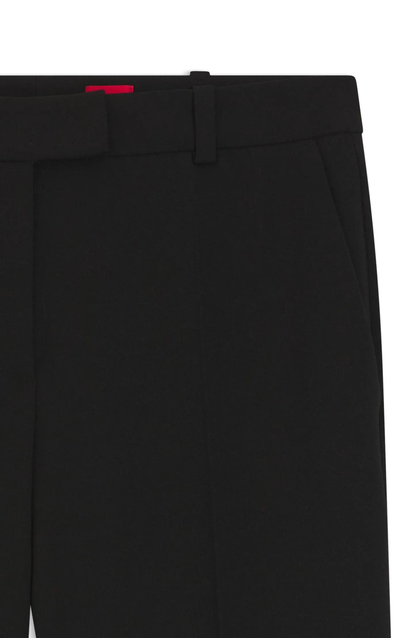 Slim-Fit Hose aus Krepp-Gewebe mit D-Ring-Detail
