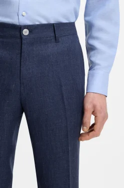Slim-Fit Hose aus Leinen-Mix