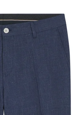 Slim-Fit Hose aus Leinen-Mix