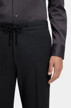 Slim-Fit Hose aus Schurwoll-Mix mit Seide