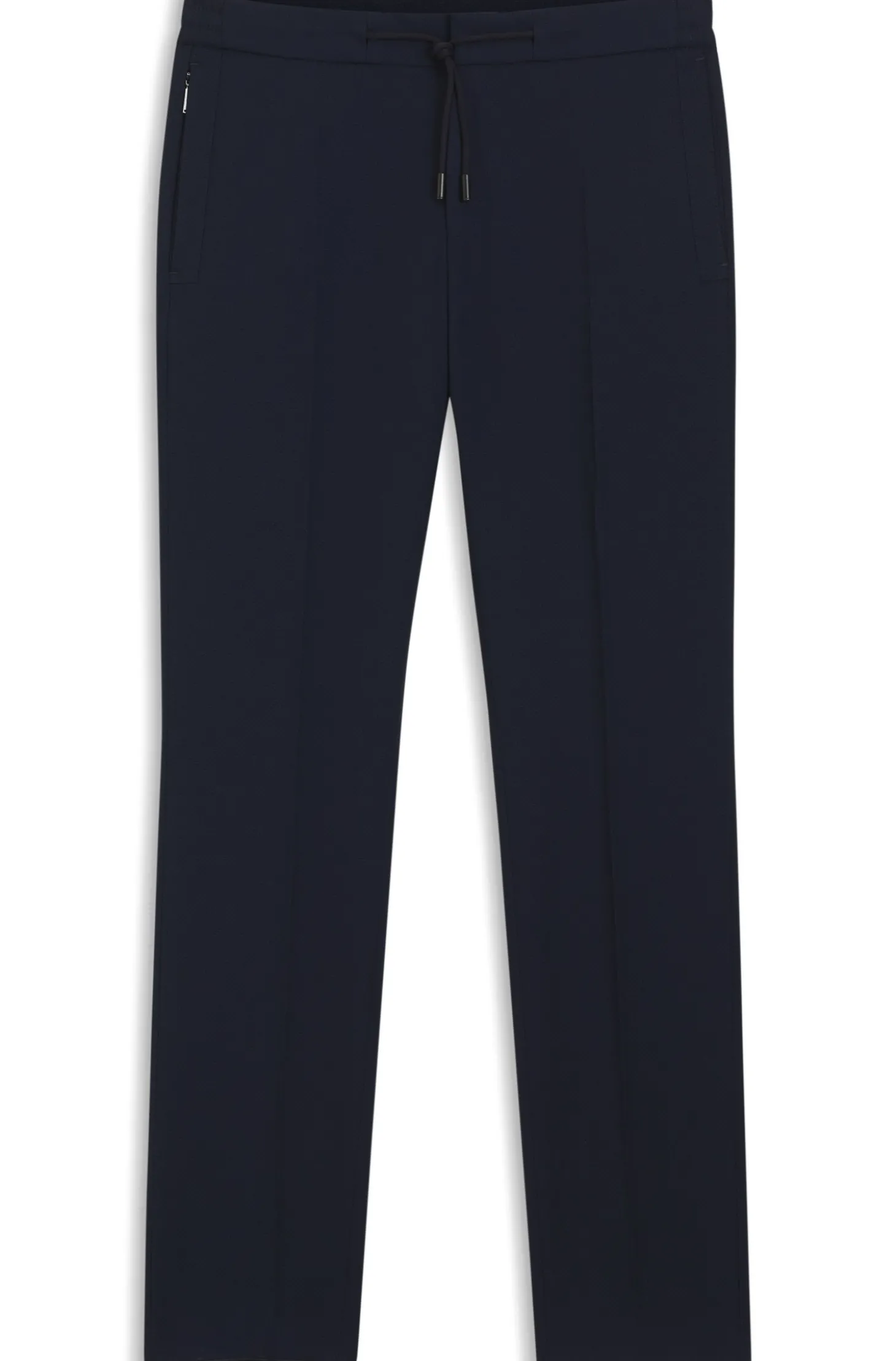 Slim-Fit Hose aus Schurwoll-Mix mit Seide