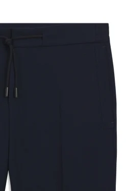 Slim-Fit Hose aus Schurwoll-Mix mit Seide