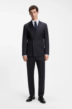 Slim-Fit Hose aus Schurwoll-Serge