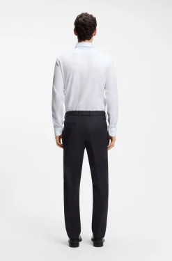 Slim-Fit Hose aus Schurwoll-Serge