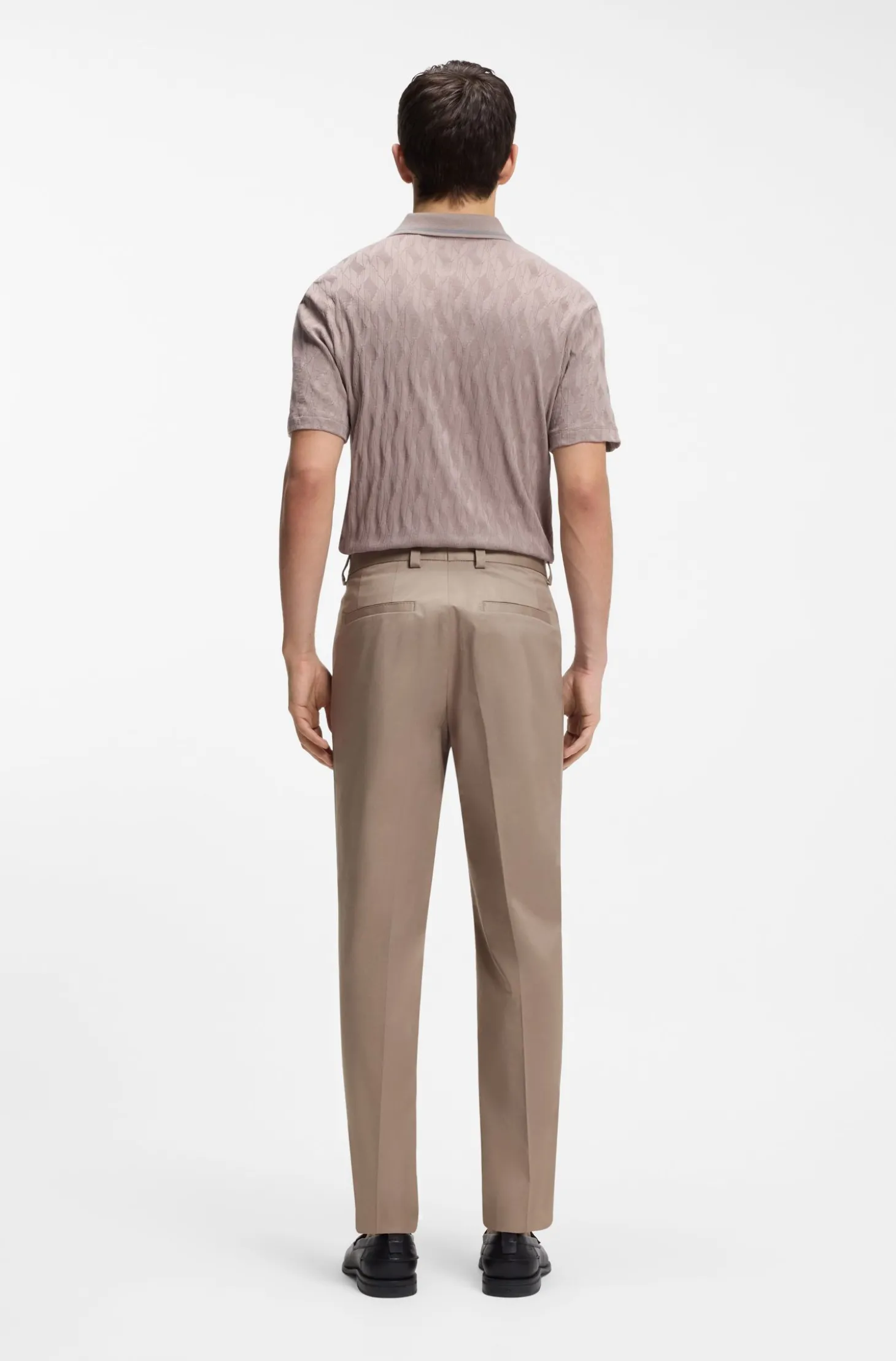 Slim-Fit Hose aus Stretch-Baumwolle mit Paper-Touch