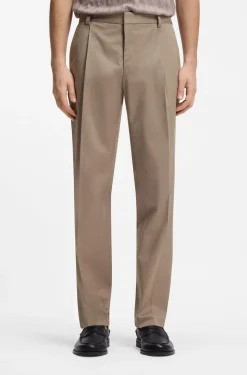 Slim-Fit Hose aus Stretch-Baumwolle mit Paper-Touch