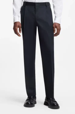Slim-Fit Hose aus Stretch-Baumwolle mit Paper-Touch