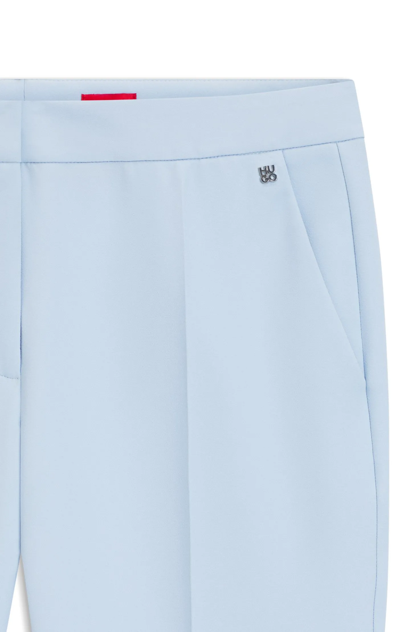 Slim-Fit Hose aus Stretch-Gewebe mit Logo-Niete