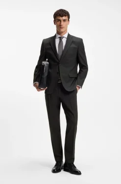 Slim-Fit Hose aus Stretch-Wolle